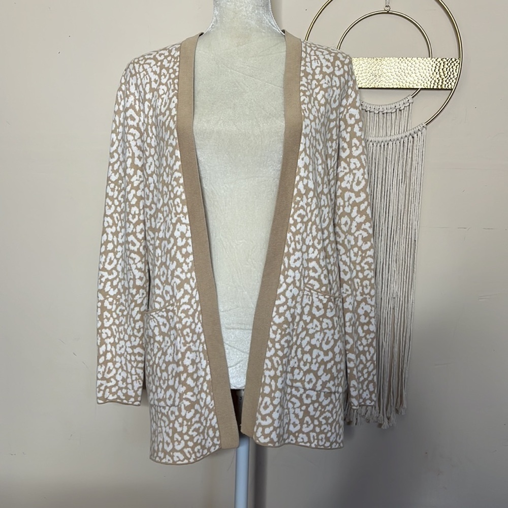 j.crew • leopard open cardigan sweater aw726 (factory)